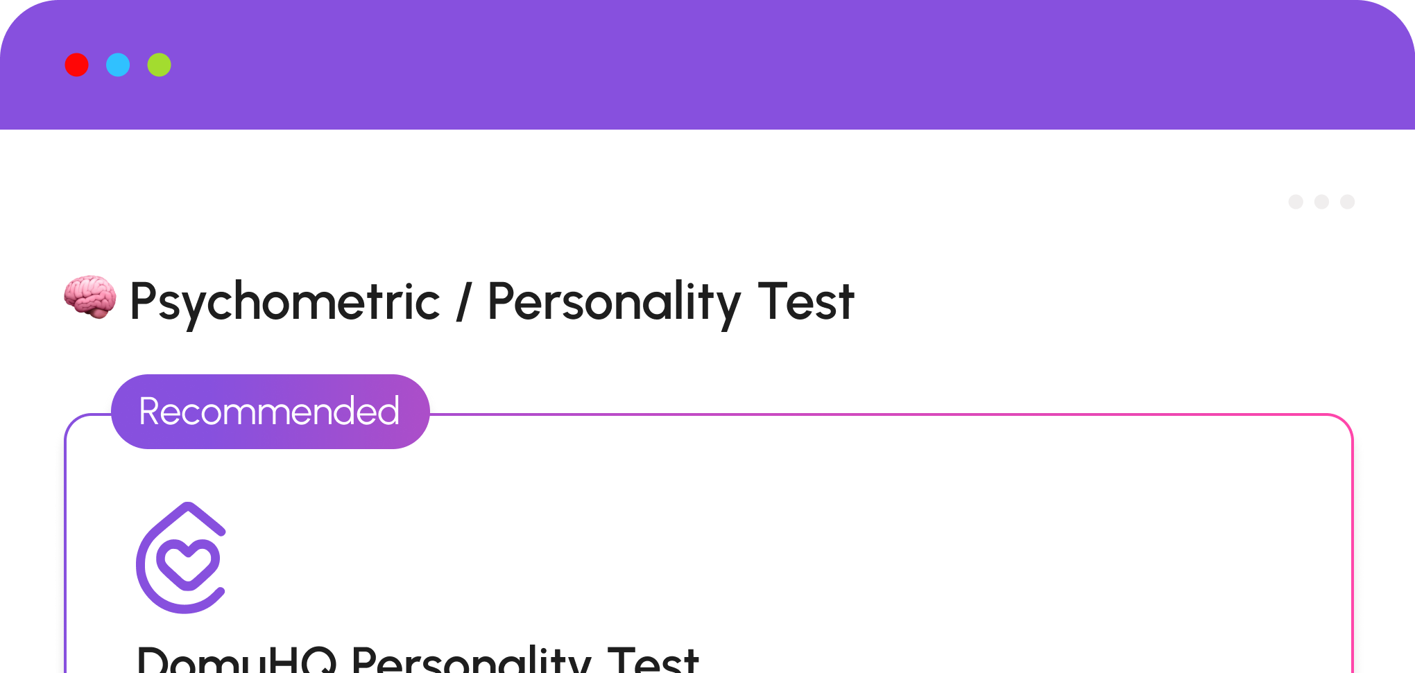 Personality Test
