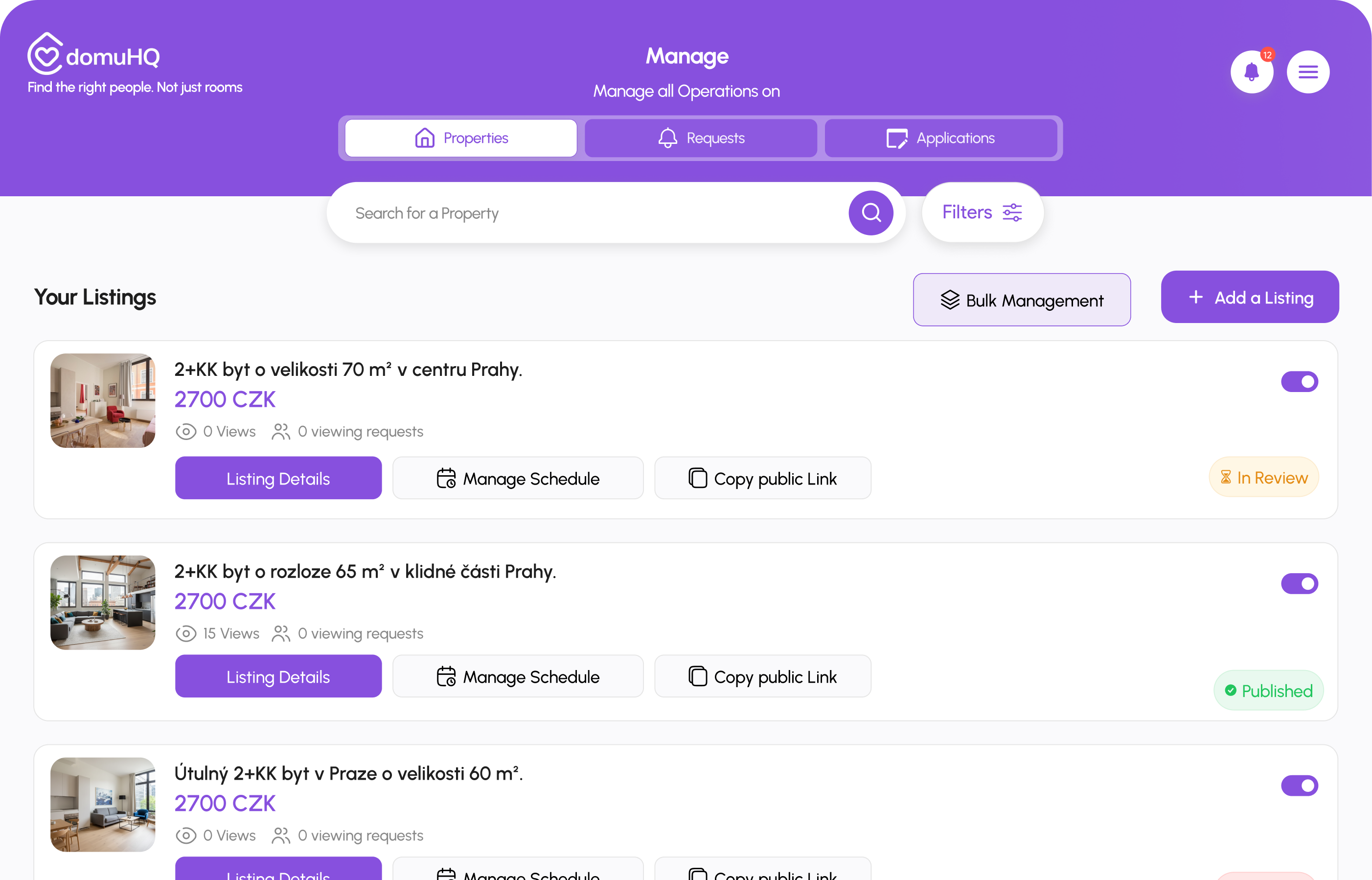 Property Manager Dashboard