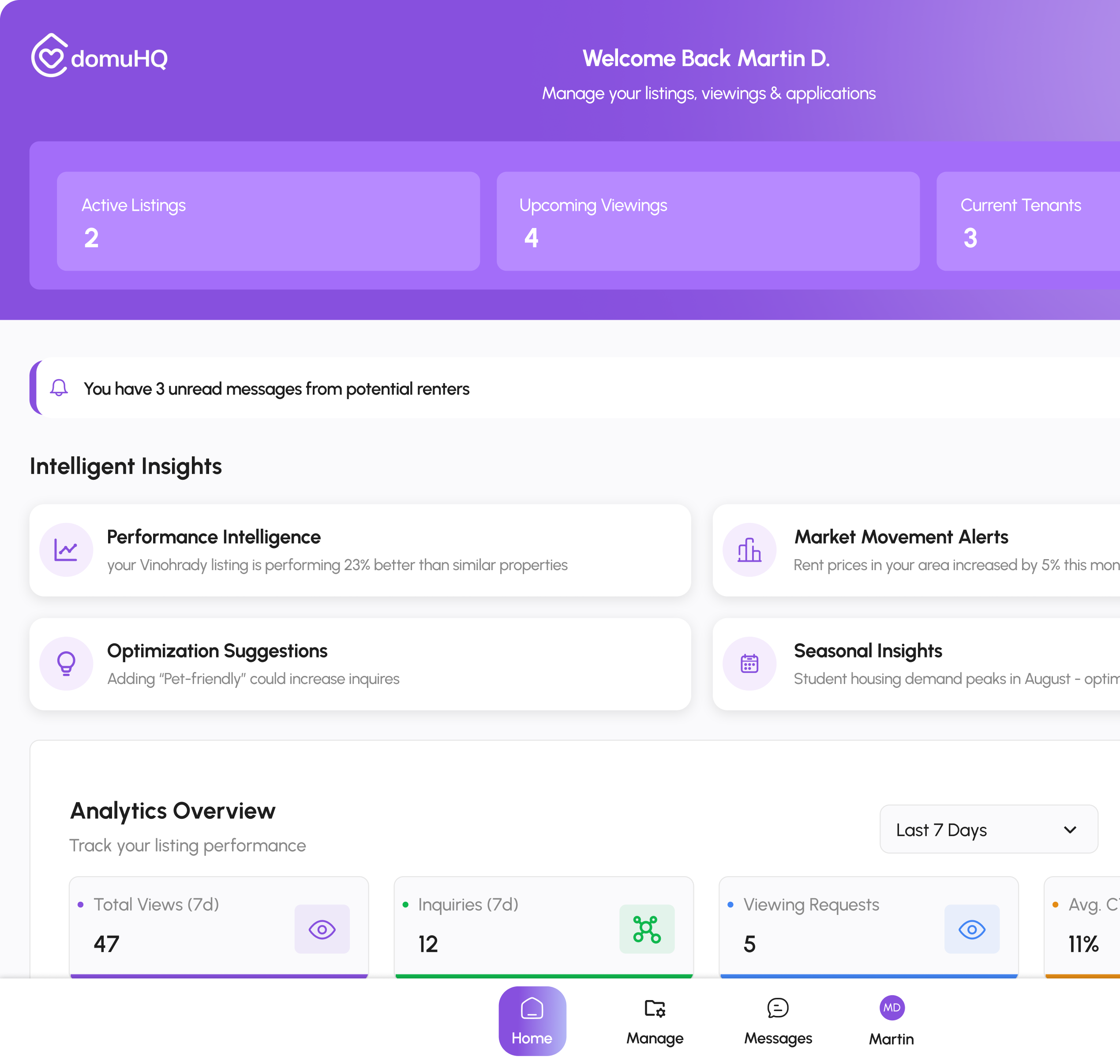 DomuHQ Dashboard